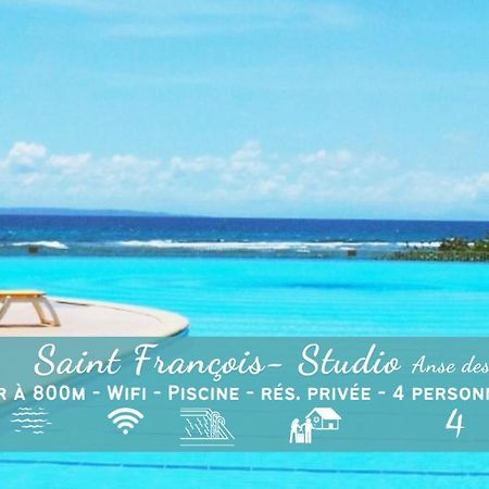 Chaleureux Studio 4 Personnes - Residence Anse Des Rochers - " Les Alizes Du Soir " Tout Equipe Et Citerne D'Eau Сен-Франсуа Экстерьер фото
